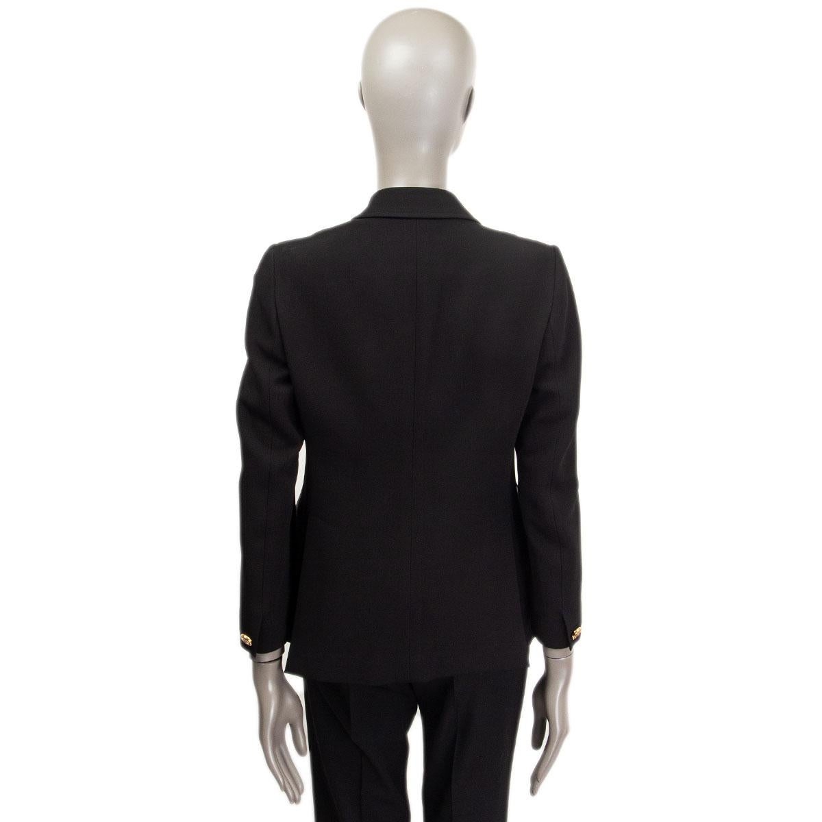Women's GUCCI black Cady viscose TAILORED Blazer Jacket S For Sale