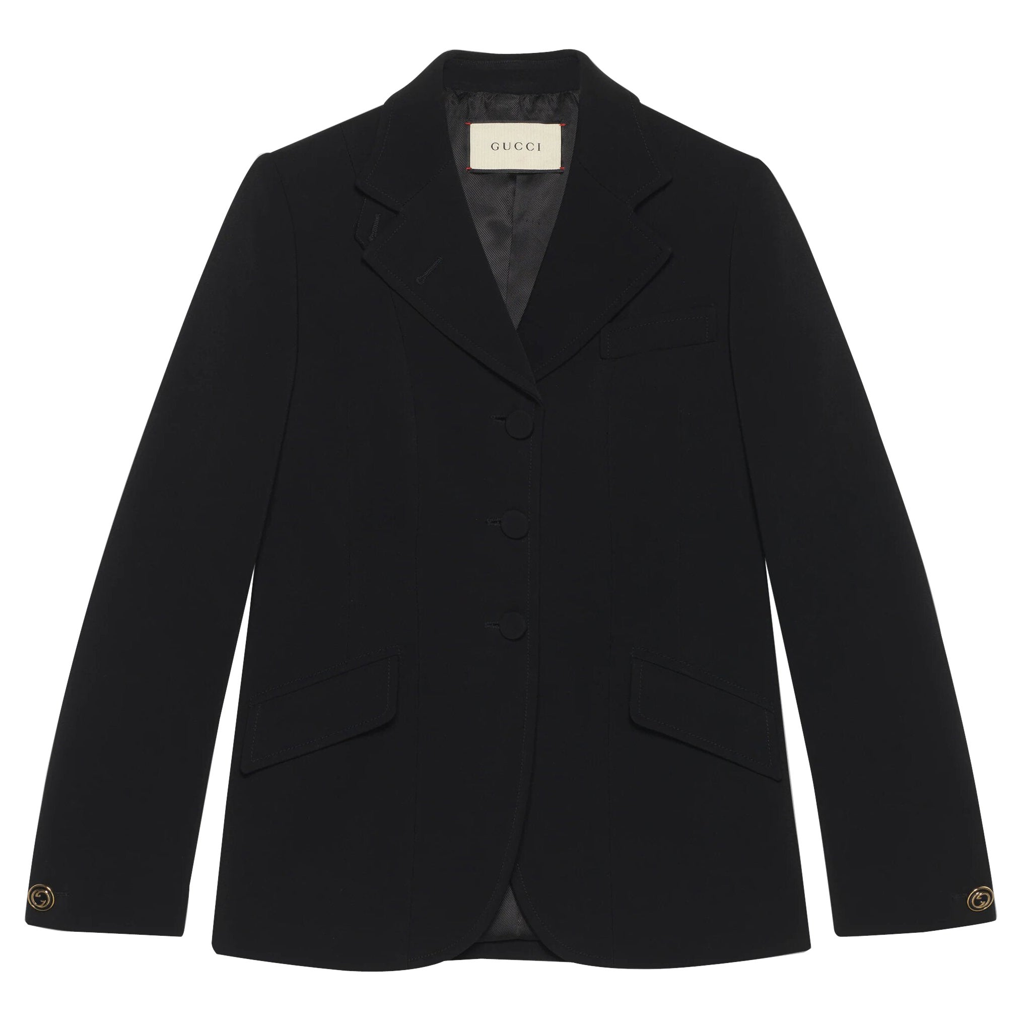 GUCCI giacca blazer TAILORED in cady di viscosa nero S