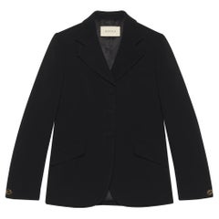 GUCCI giacca blazer TAILORED in cady di viscosa nero S