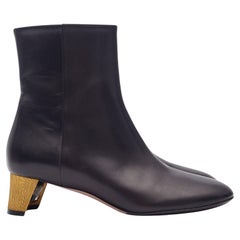 Botines Gucci Tacones Diamante 35 Piel de Becerro Negro