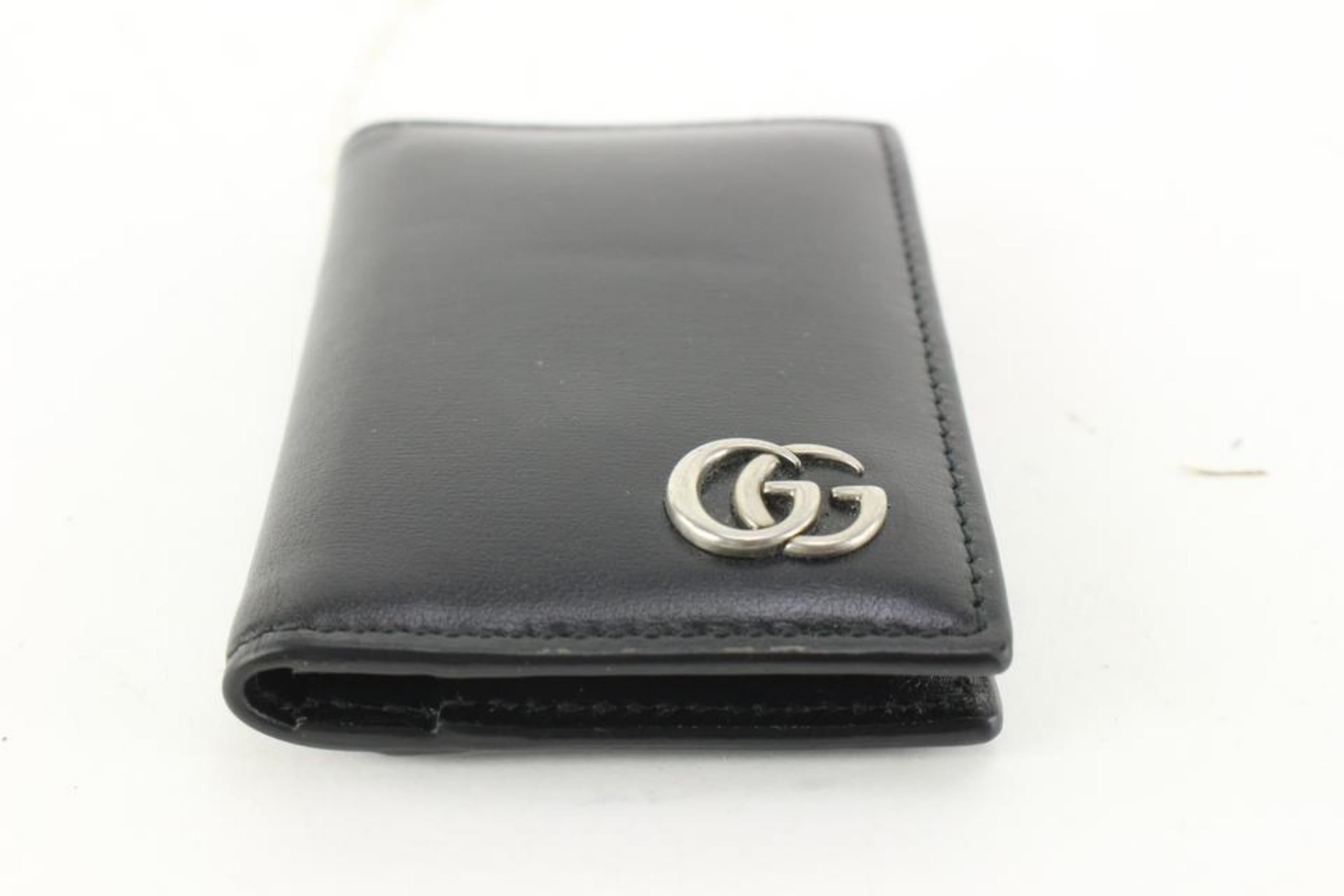 Women's Gucci Black Calfskin GG Marmont Card Case Wallet 40g714s