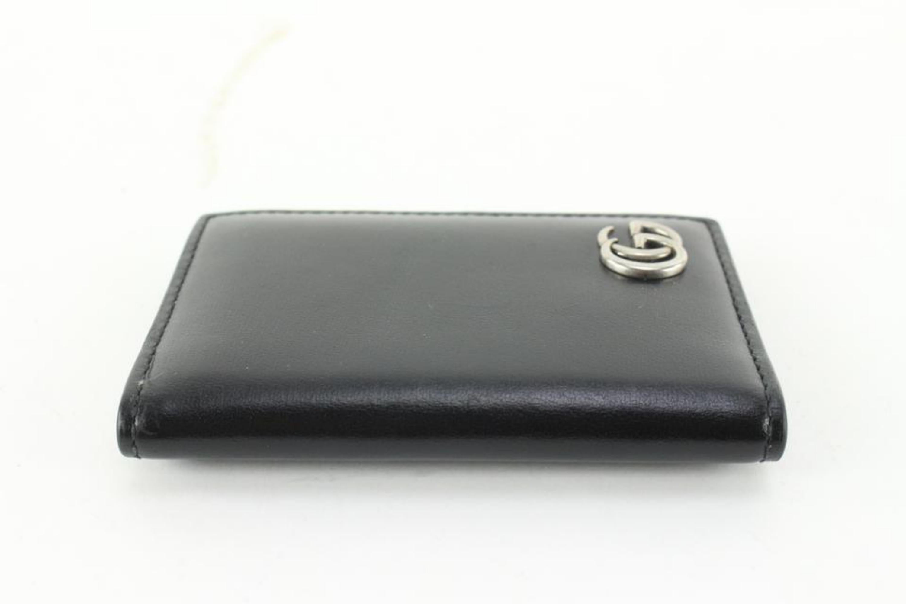 Gucci Black Calfskin GG Marmont Card Case Wallet 40g714s 1