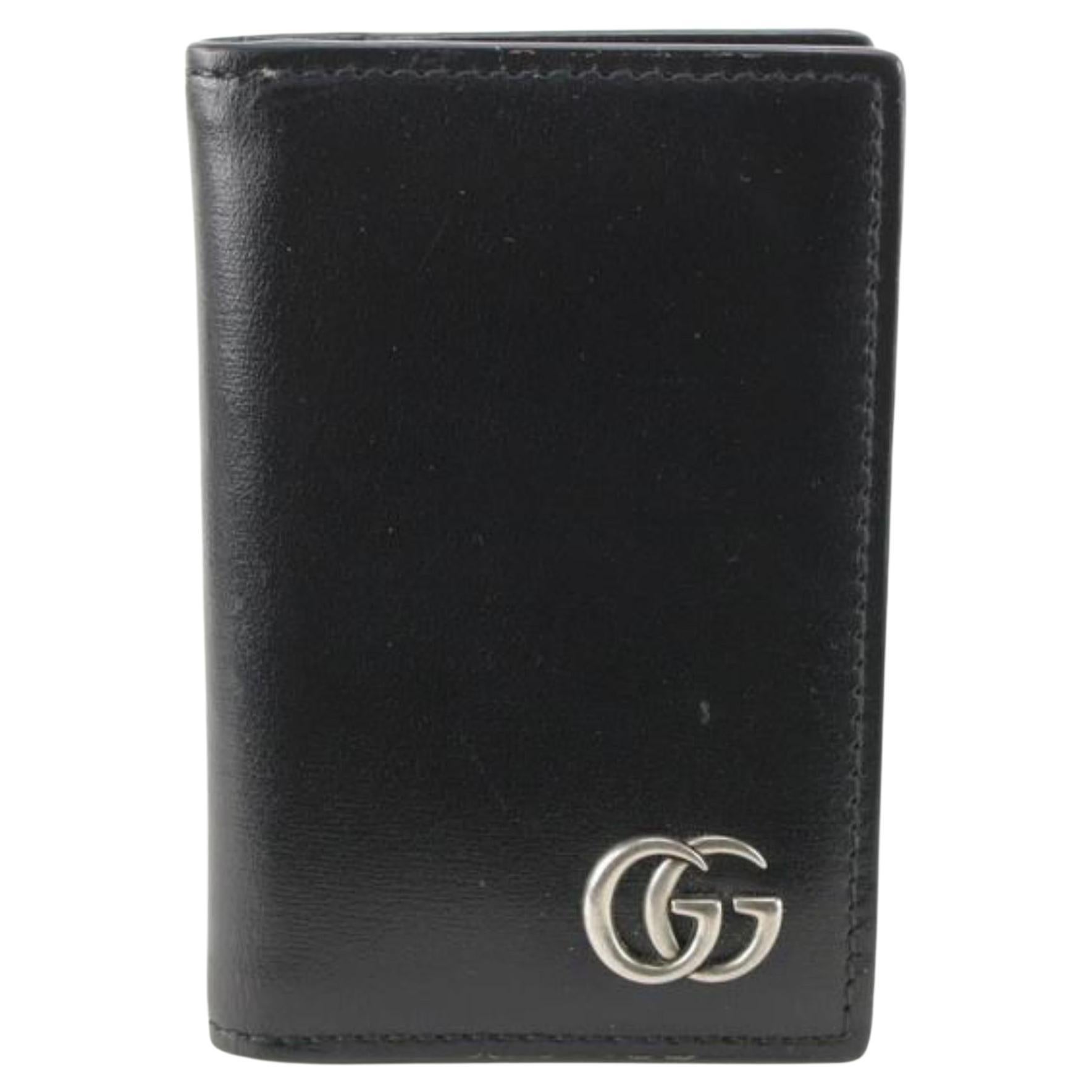 GUCCI Vintage GG Signature Leather 4 Key Holder Wallet Snap Pouch & Box