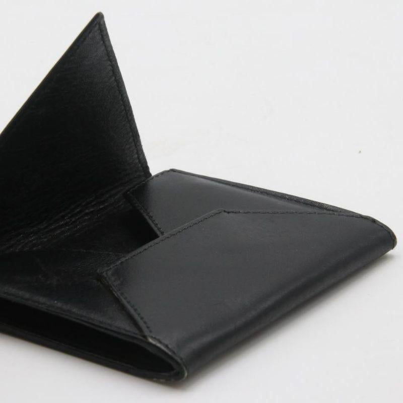 Gucci Portemonnaie mit Umschlagtasche und Kartenetui aus schwarzem Kalbsleder (Schwarz) im Angebot