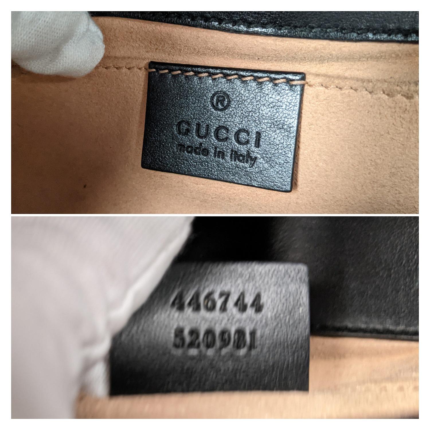 Gucci Black Calfskin Matelasse GG Marmont Mini Bag 2