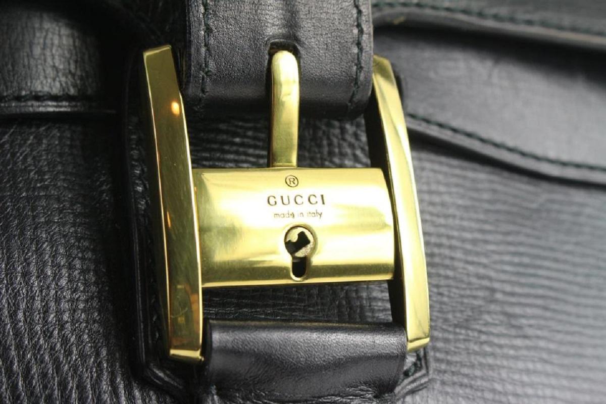 Gucci Black Calfskin Top Handle Satchel with Pouch 692gks319 For Sale 3