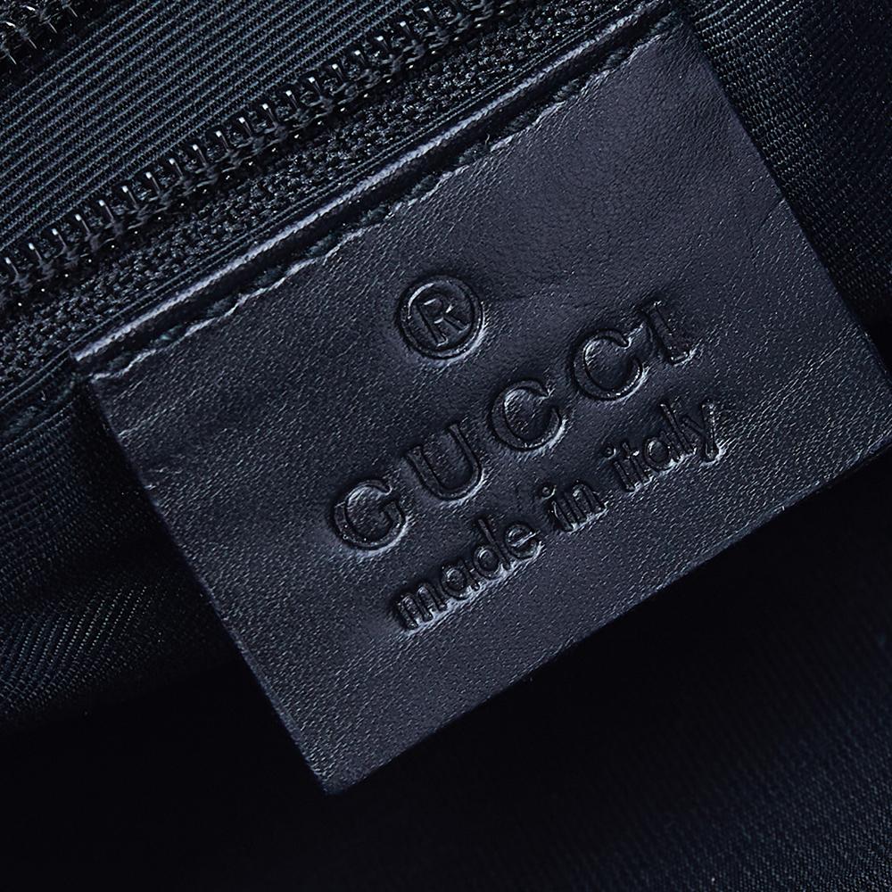 Gucci Borsa a tracolla Guccissima in tela e pelle nera 3