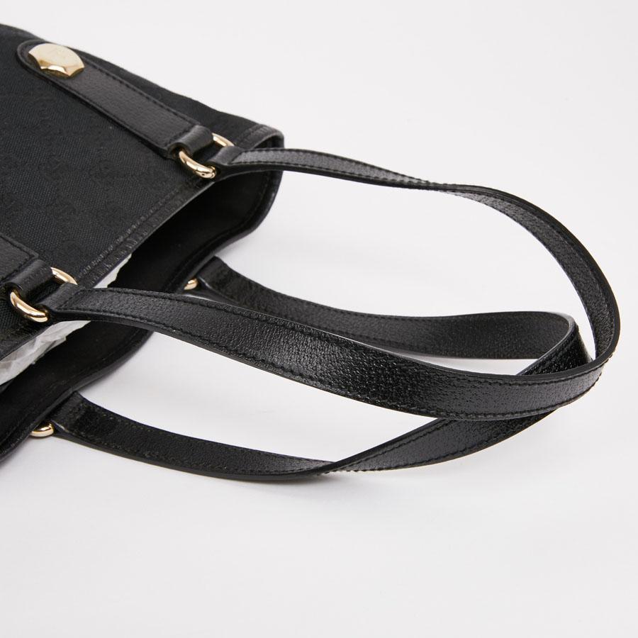 GUCCI Black Canvas Bucket Bag 3