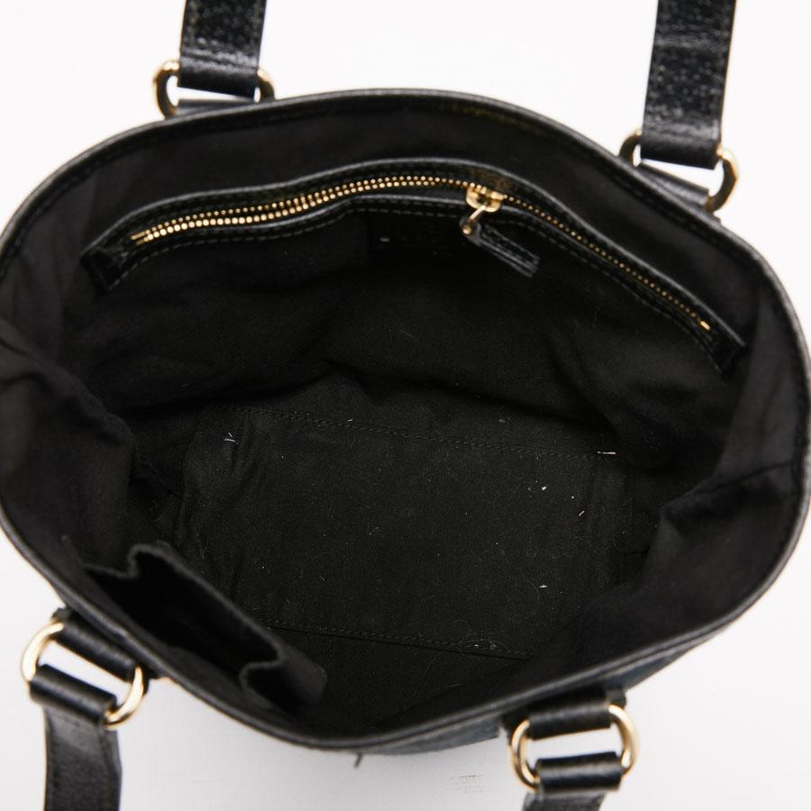 GUCCI Black Canvas Bucket Bag 4