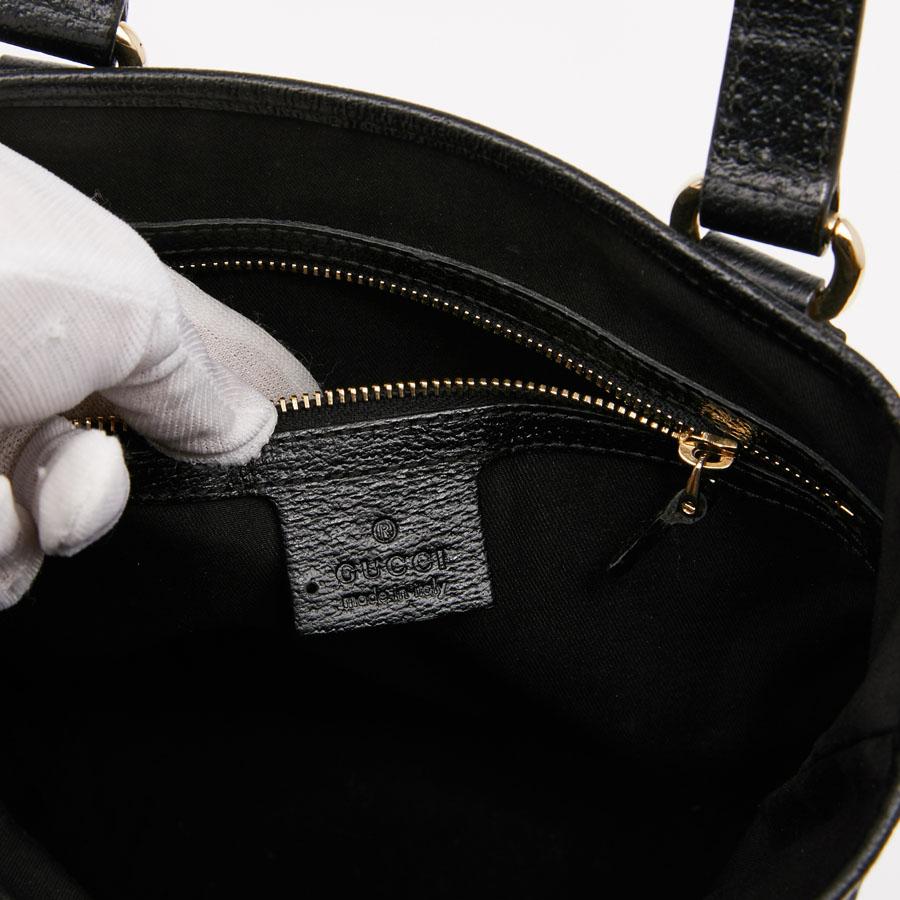 GUCCI Black Canvas Bucket Bag 5