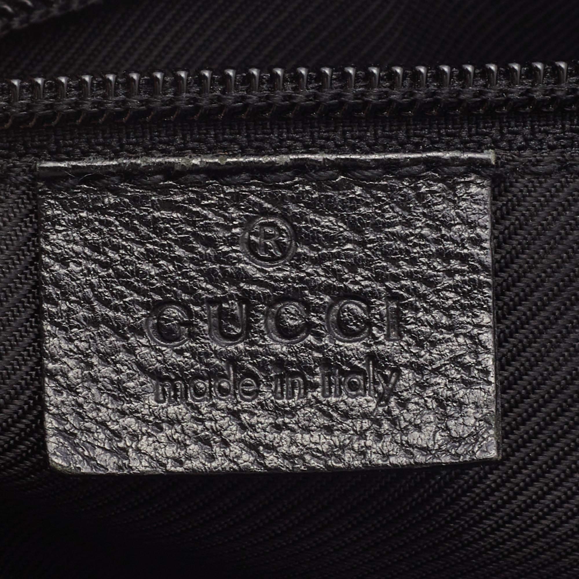 Gucci Black Canvas GG Logo Crossbody Messenger Bag 3