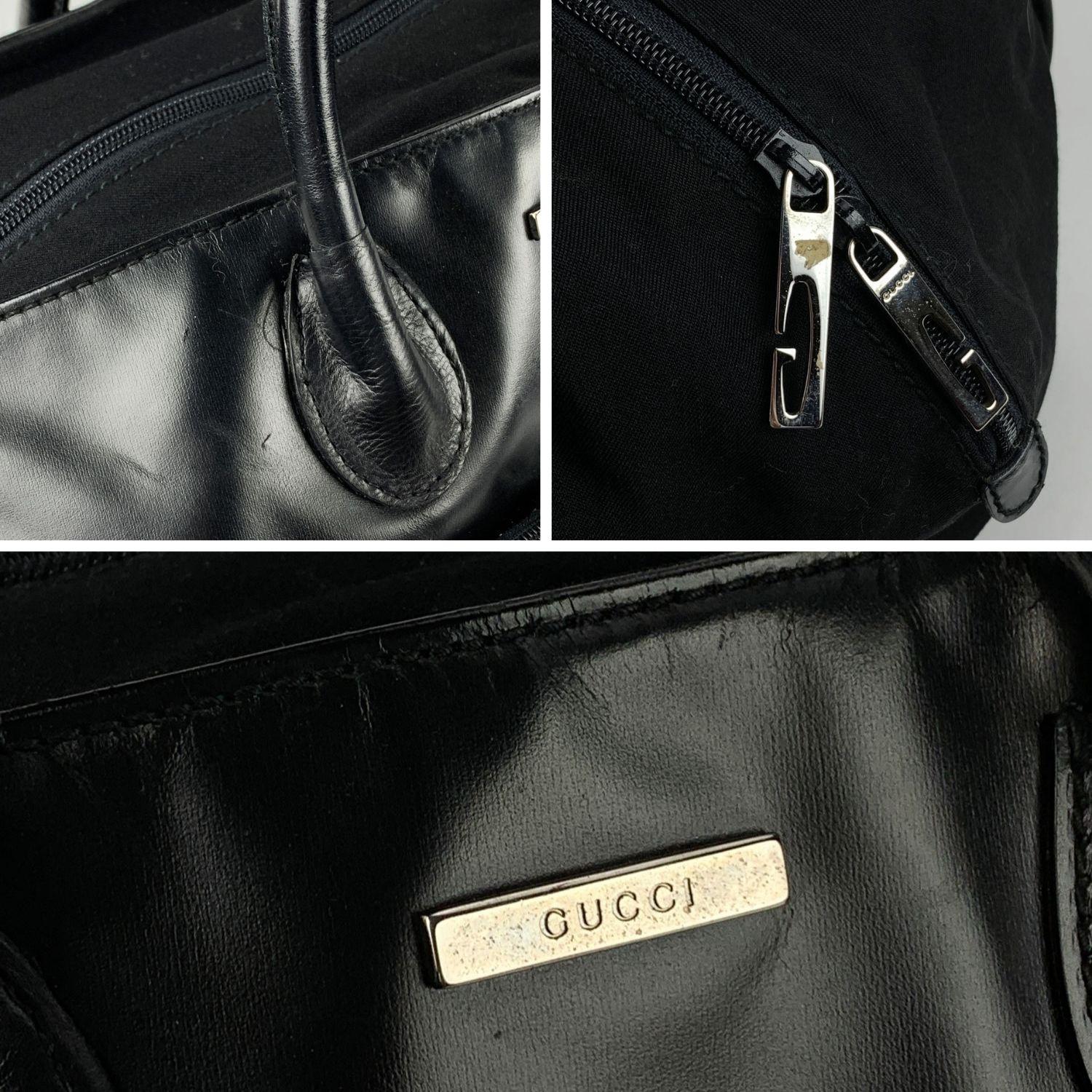 Women's or Men's Gucci Black Canvas Leather Weekender Travel Duffle Duffel Bag