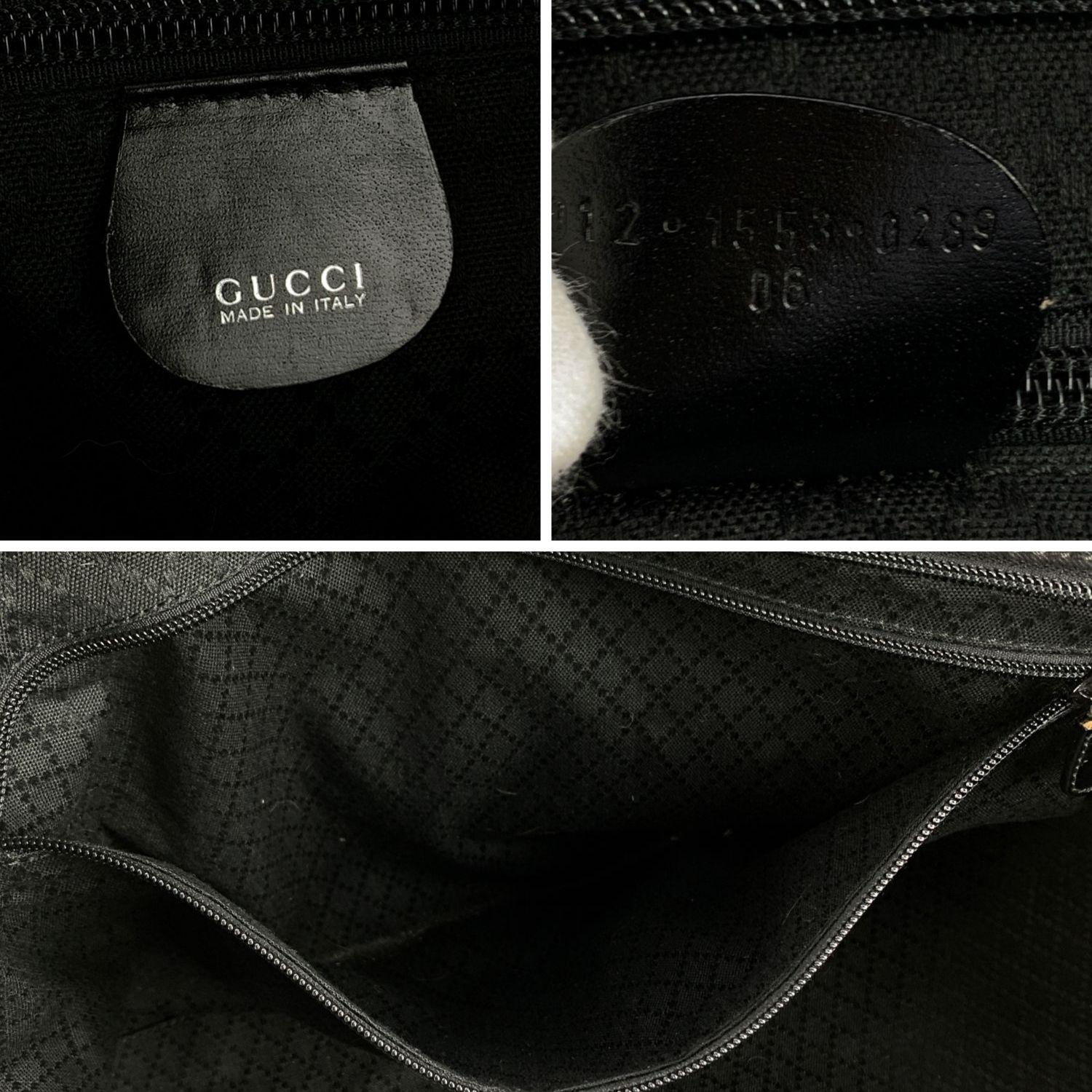 Gucci Black Canvas Leather Weekender Travel Duffle Duffel Bag 5