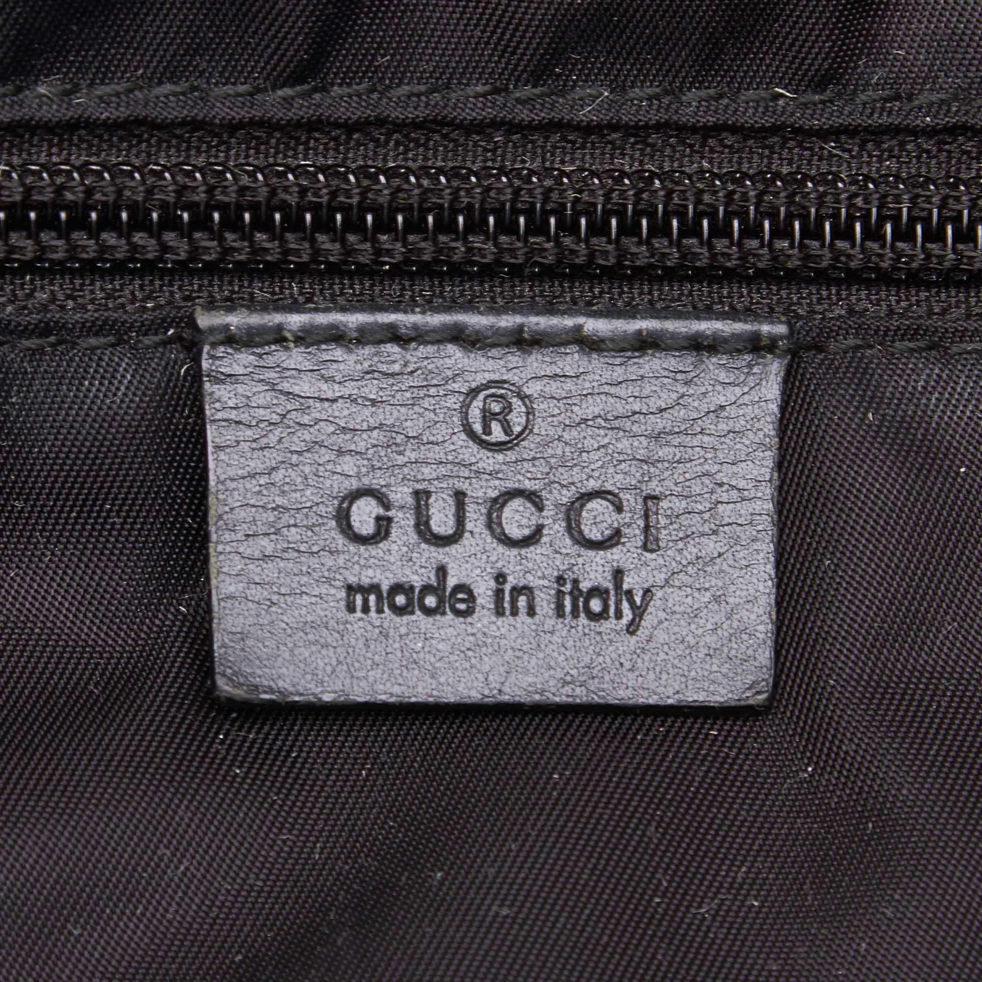 Gucci Black Canvas Tote Bag For Sale 2