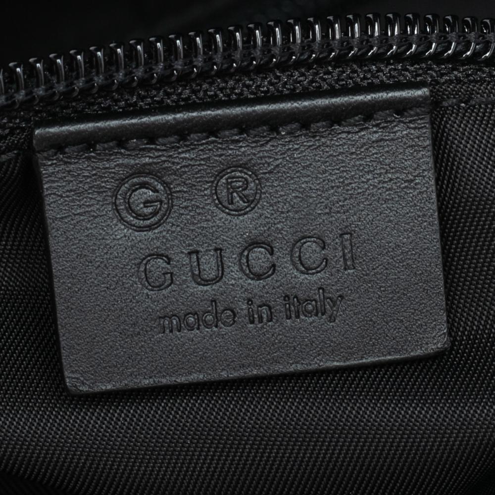 Gucci Black Canvas Web Detail Tote 2