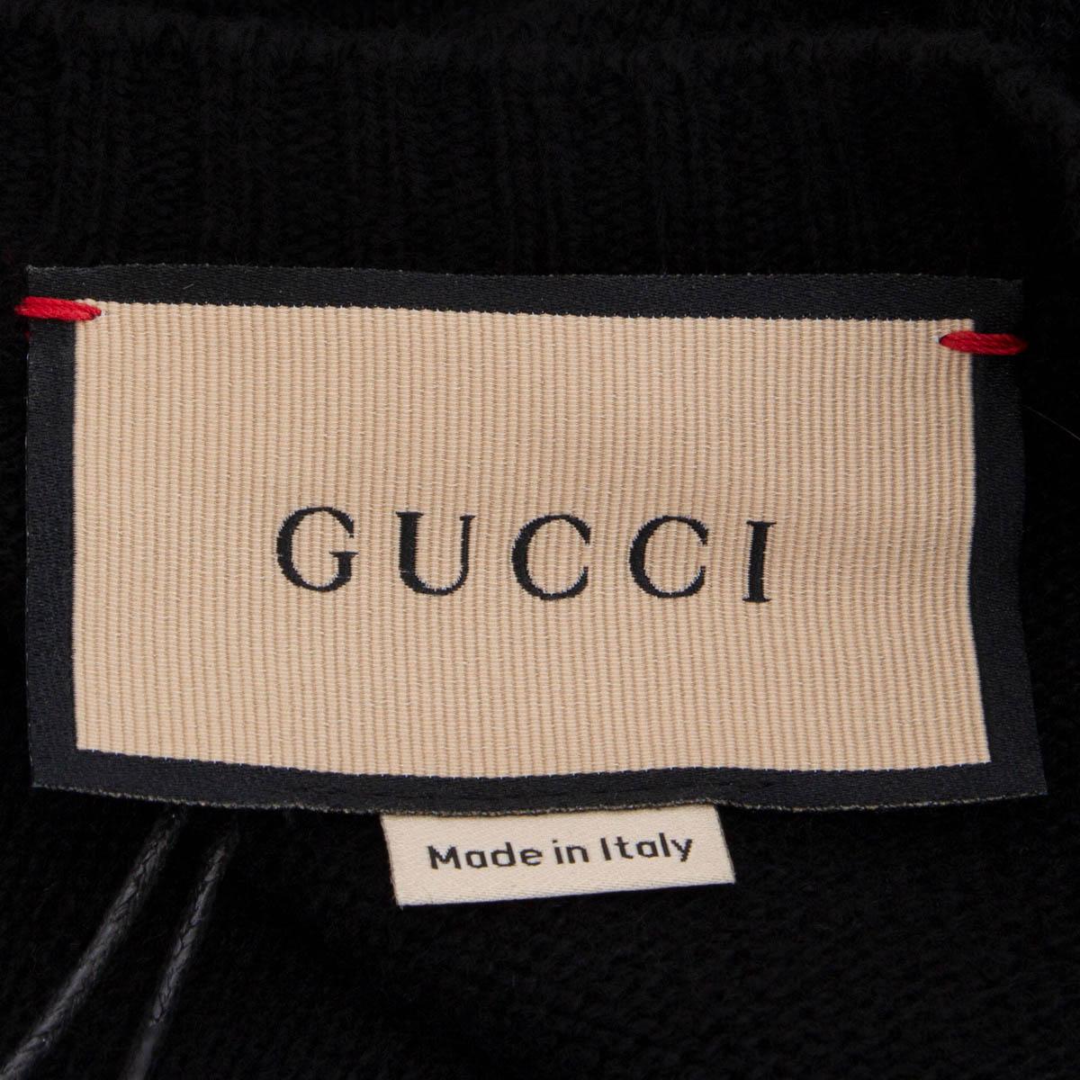 GUCCI black cashmere 2021 CHAIN DETAIL LONG Cardigan Sweater S For Sale 1