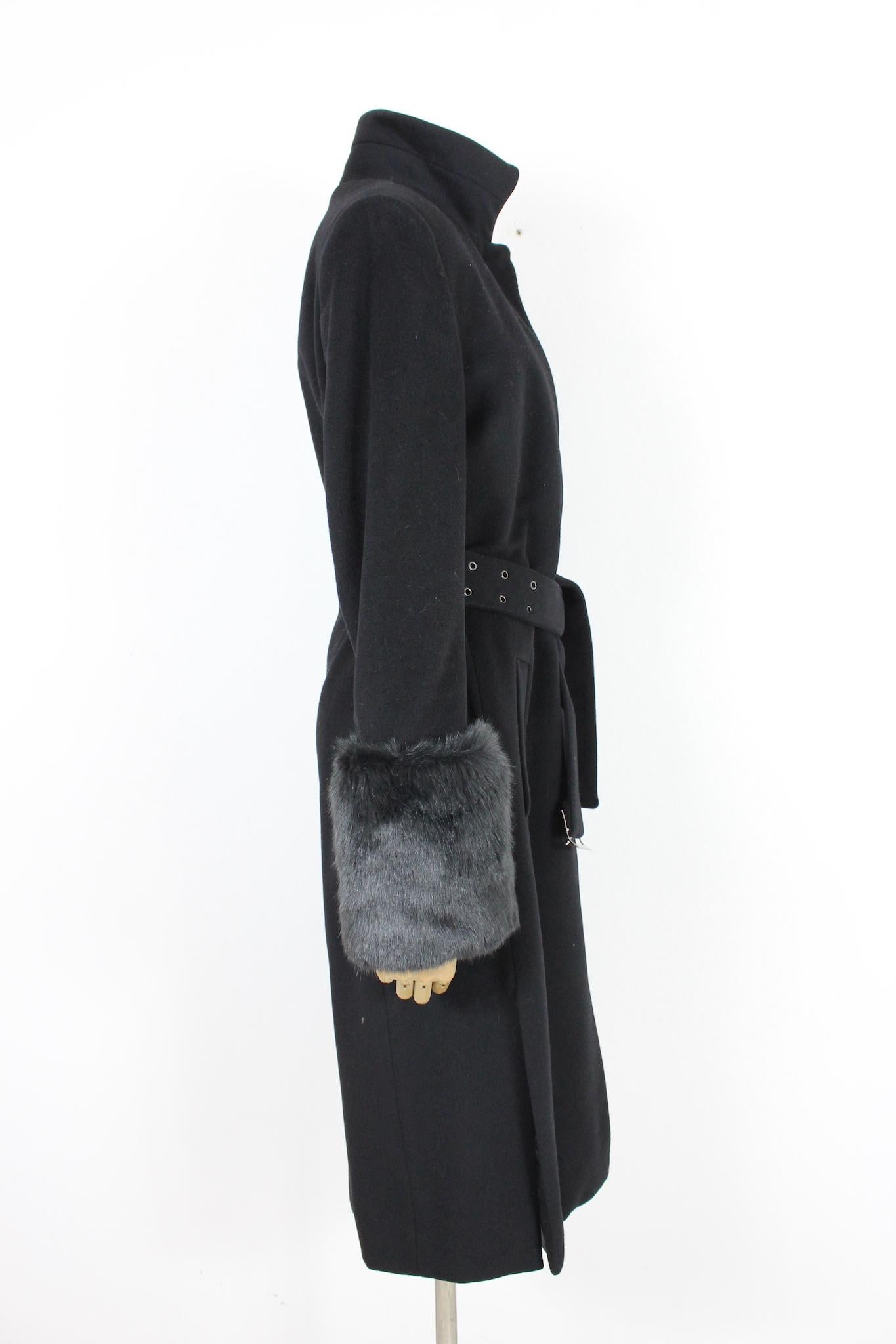 Gucci Black Cashmere Long Coat 2000s In Excellent Condition In Brindisi, Bt