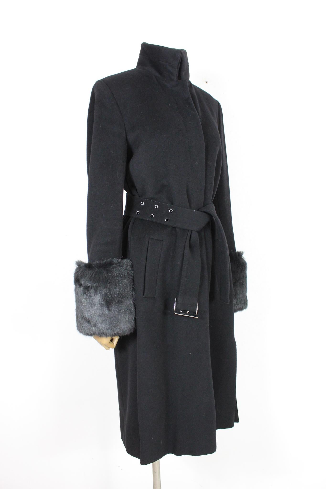 Women's Gucci Black Cashmere Long Coat 2000s