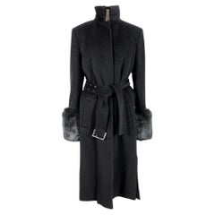 Gucci Black Cashmere Long Coat 2000s