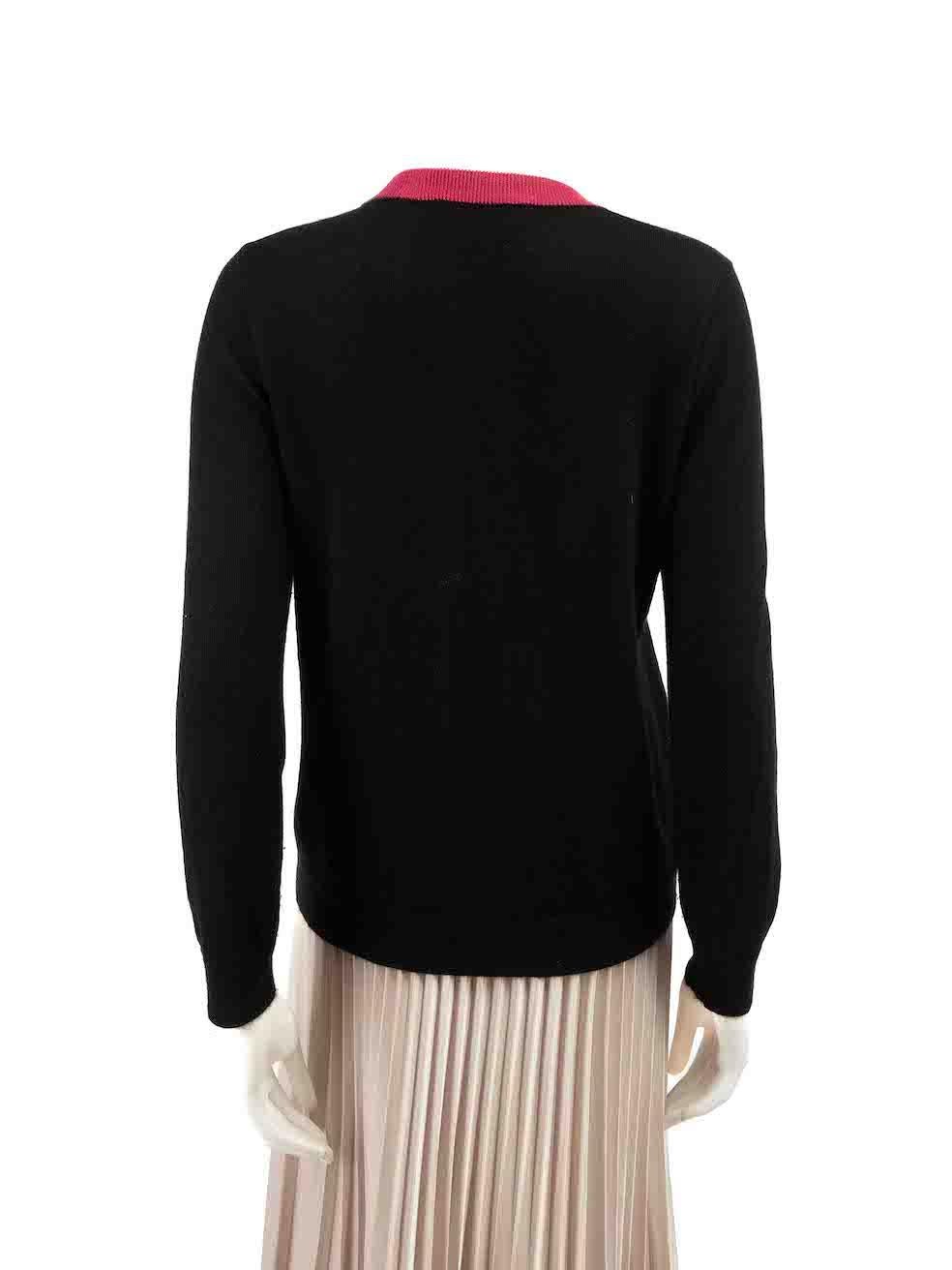 Gucci Black Cashmere LOVED Sequinned Jumper Size XL In Good Condition For Sale In London, GB