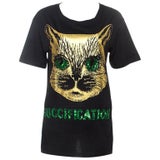 Gucci Black Cat Print Sequin Detail Guccification T-Shirt XS at 1stDibs | gucci  cat shirt sequin, guccification cat shirt, black cat gucci shirt