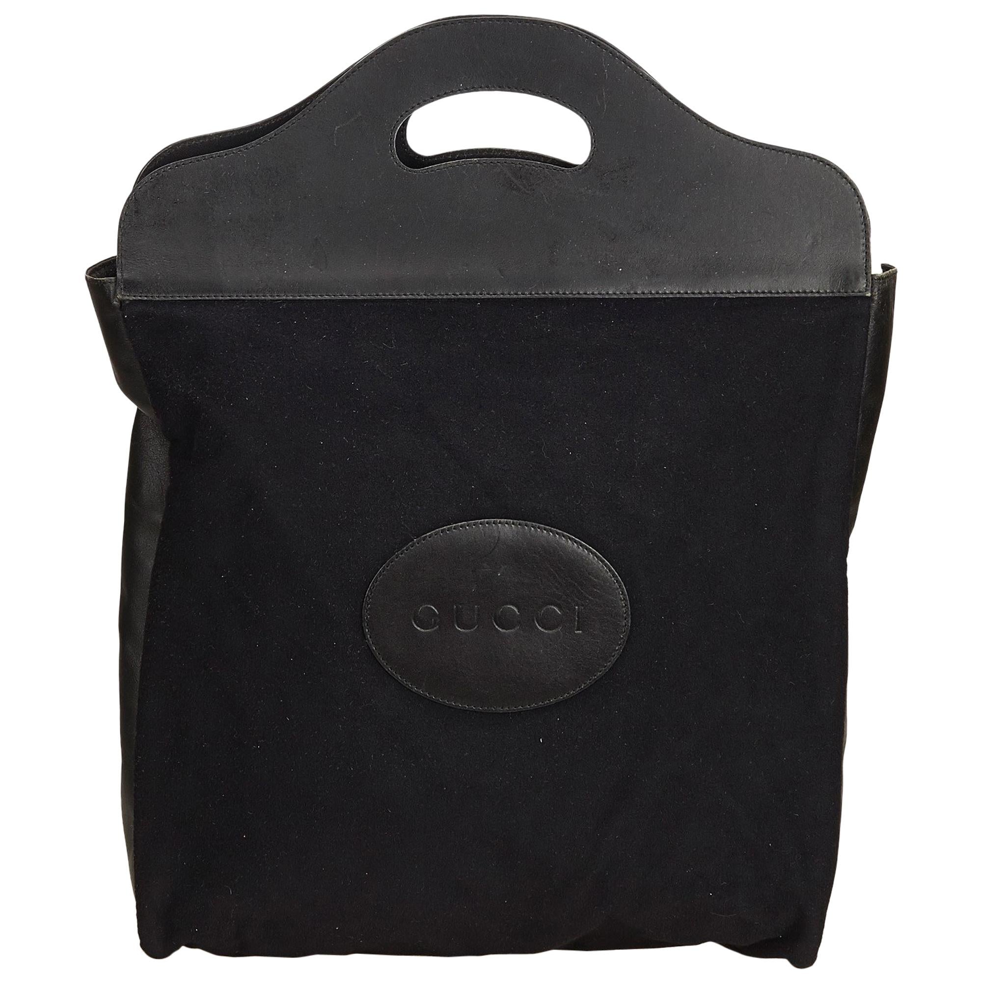 Gucci Black Chemical Fiber Handbag For Sale