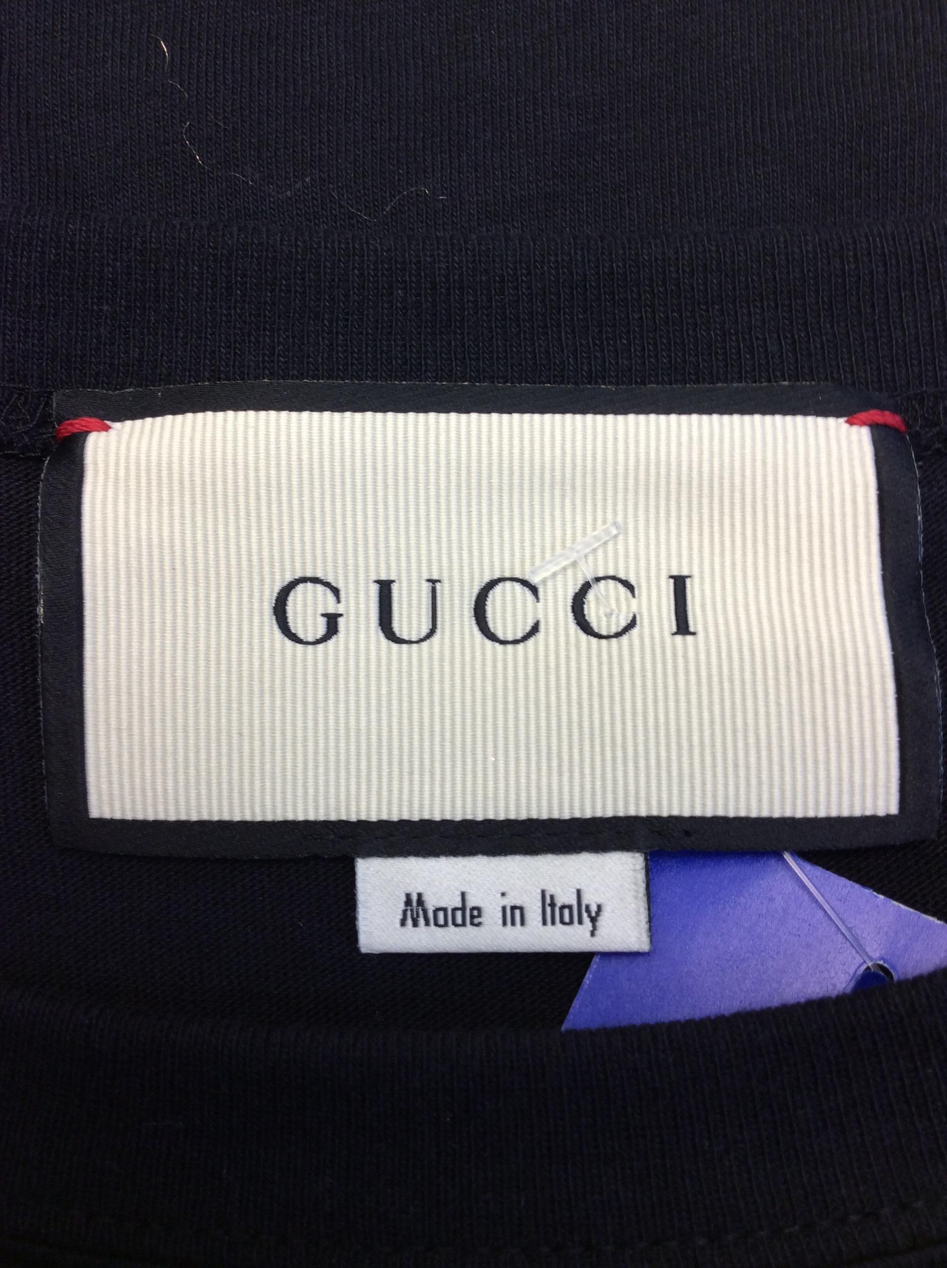 Gucci Black Classic Stripe T-Shirt with Sequin For Sale 1