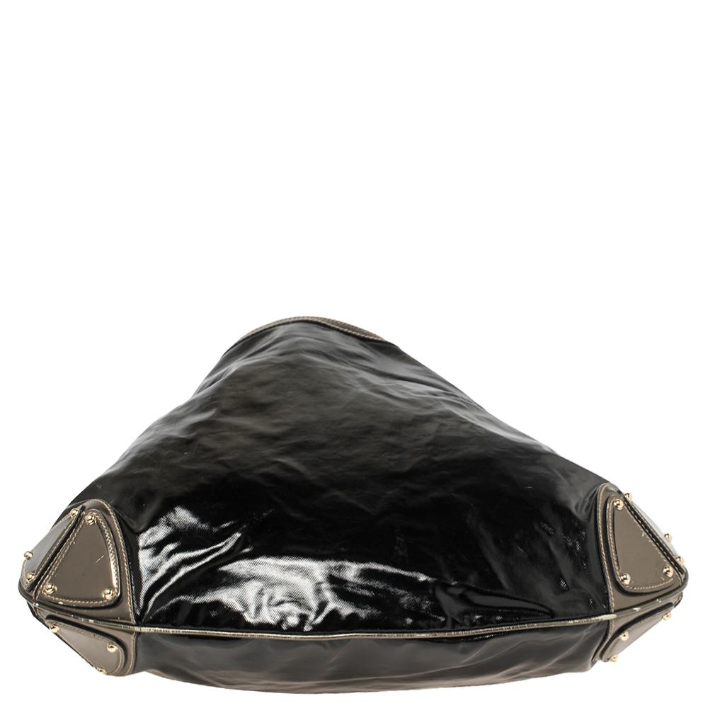 Gucci Black Coated Canvas and Leather Large Babouska Indy Hobo 1