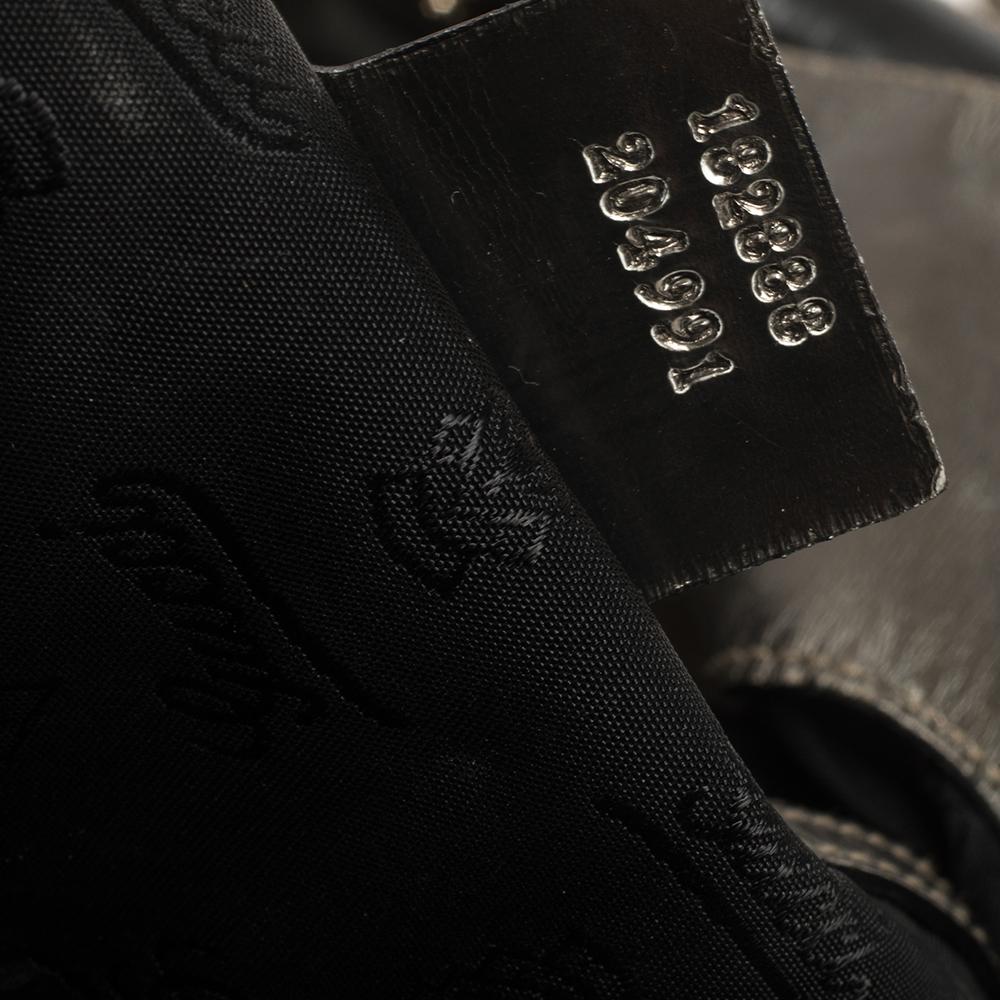 Gucci Black Coated Canvas and Leather Large Babouska Indy Hobo 2