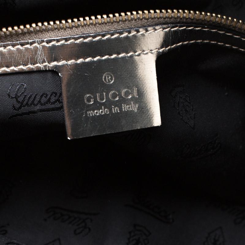 Gucci Black Coated Canvas and Leather Pop Bamboo Satchel 1