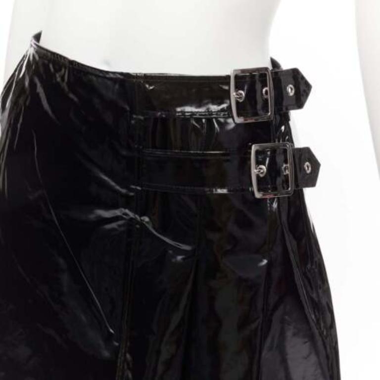GUCCI black coated cotton vinyl silver buckle punk kilt pleated skirt IT38 XS
Reference: TGAS/D00645
Brand: Gucci
Designer: Alessandro Michele
Material: Cotton
Color: Black, Silver
Pattern: Solid
Closure: Belt
Extra Details: Gucci's black midi kilt