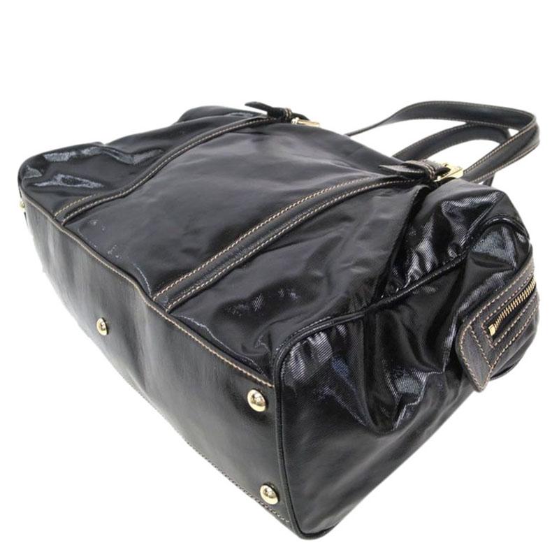 Gucci Black Coated Fabric Dialux Britt Boston Bag In Good Condition In Dubai, Al Qouz 2