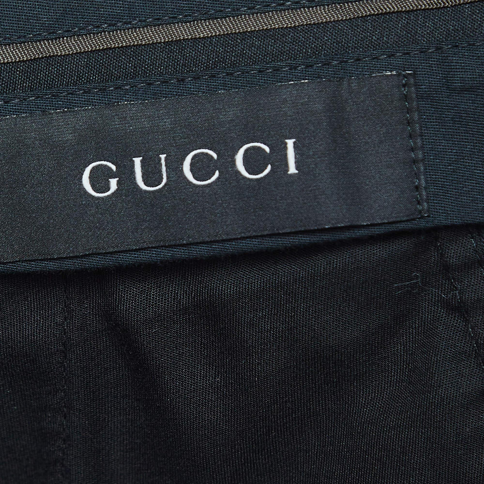 Gucci Black Corduroy Regular Fit Trousers 4XL 1