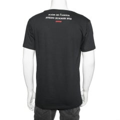 Gucci Black Cotton Bat Invite Printed Short Sleeve T-Shirt S