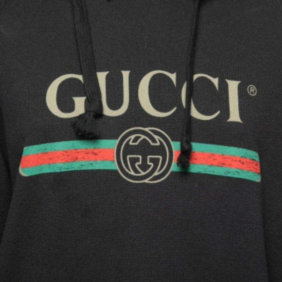 Gucci Sudadera con capucha bordada Blind For Love de algodón negro XS en Bueno estado para la venta en Dubai, Al Qouz 2