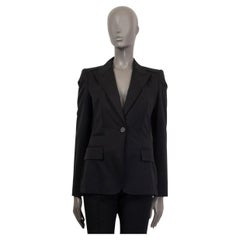 GUCCI black cotton CLASSIC Blazer Jacket 42 M