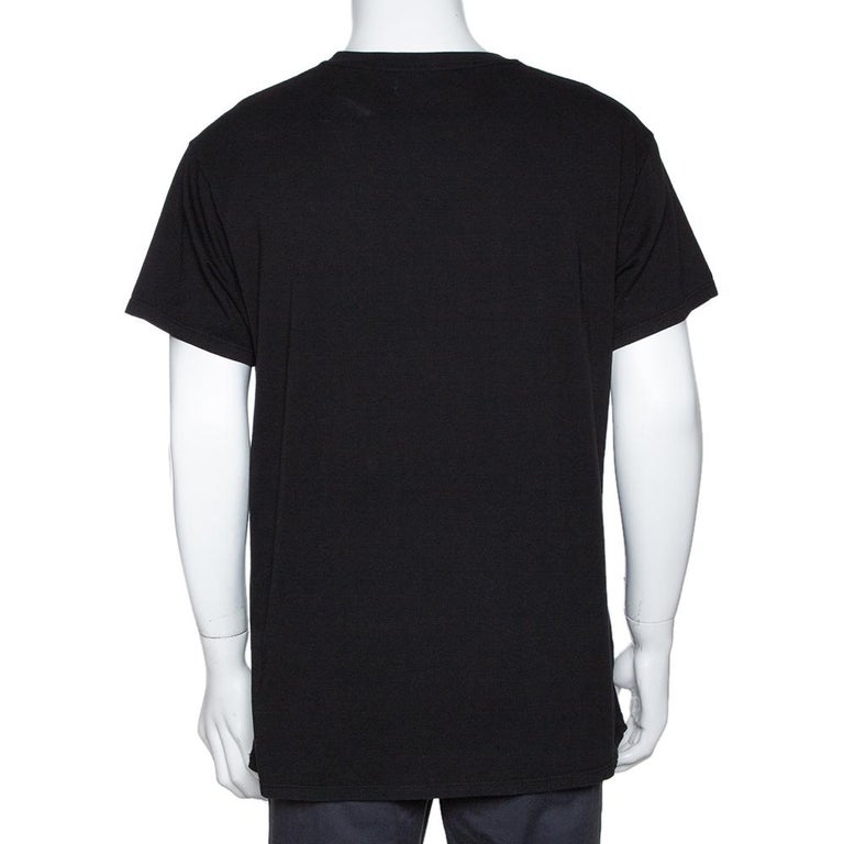 Gucci Black Cotton Dapper Dan Oversized Crew Neck T Shirt M at 1stDibs | gucci  t shirt mens