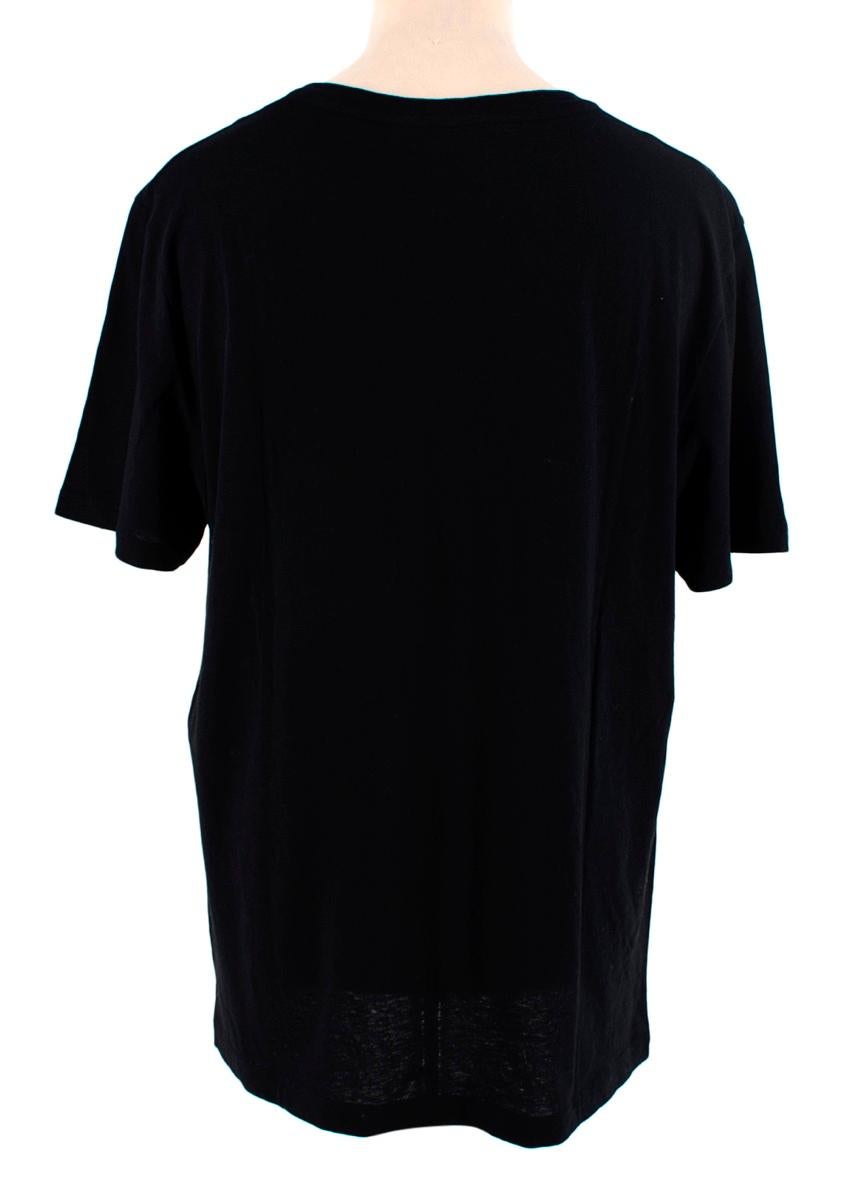 Gucci Black Cotton Jersey Fake Logo T-Shirt In Excellent Condition For Sale In London, GB