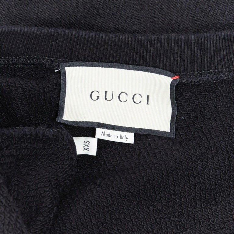 GUCCI black cotton jersey pullover sweater jumper sequin UFO Hollywood ...