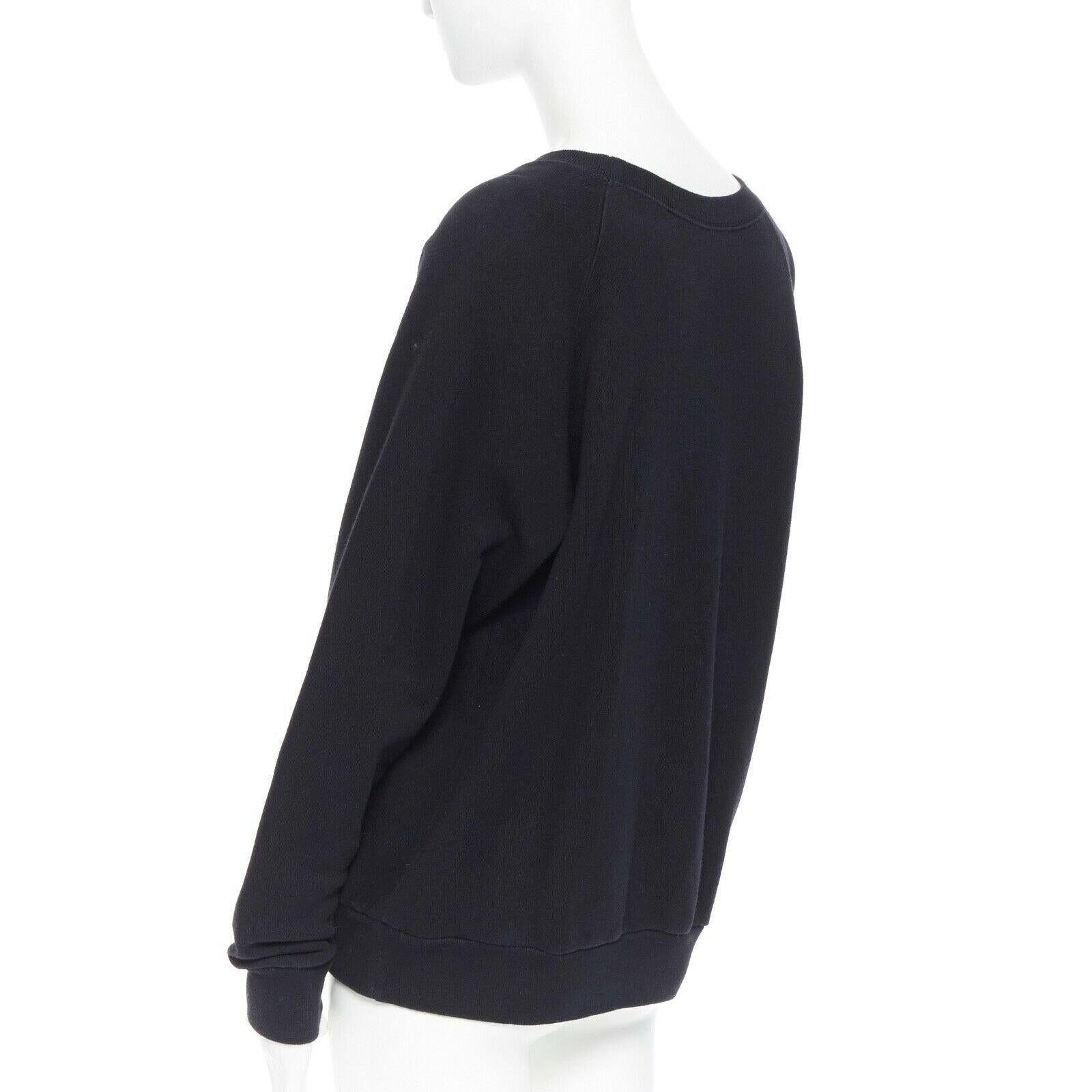 Women's GUCCI black cotton jersey pullover sweater jumper sequin UFO Hollywood IT36