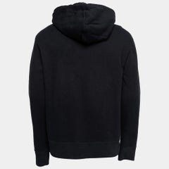 Gucci Black Cotton Knit Blind for Love Tiger Patch Hoodie L