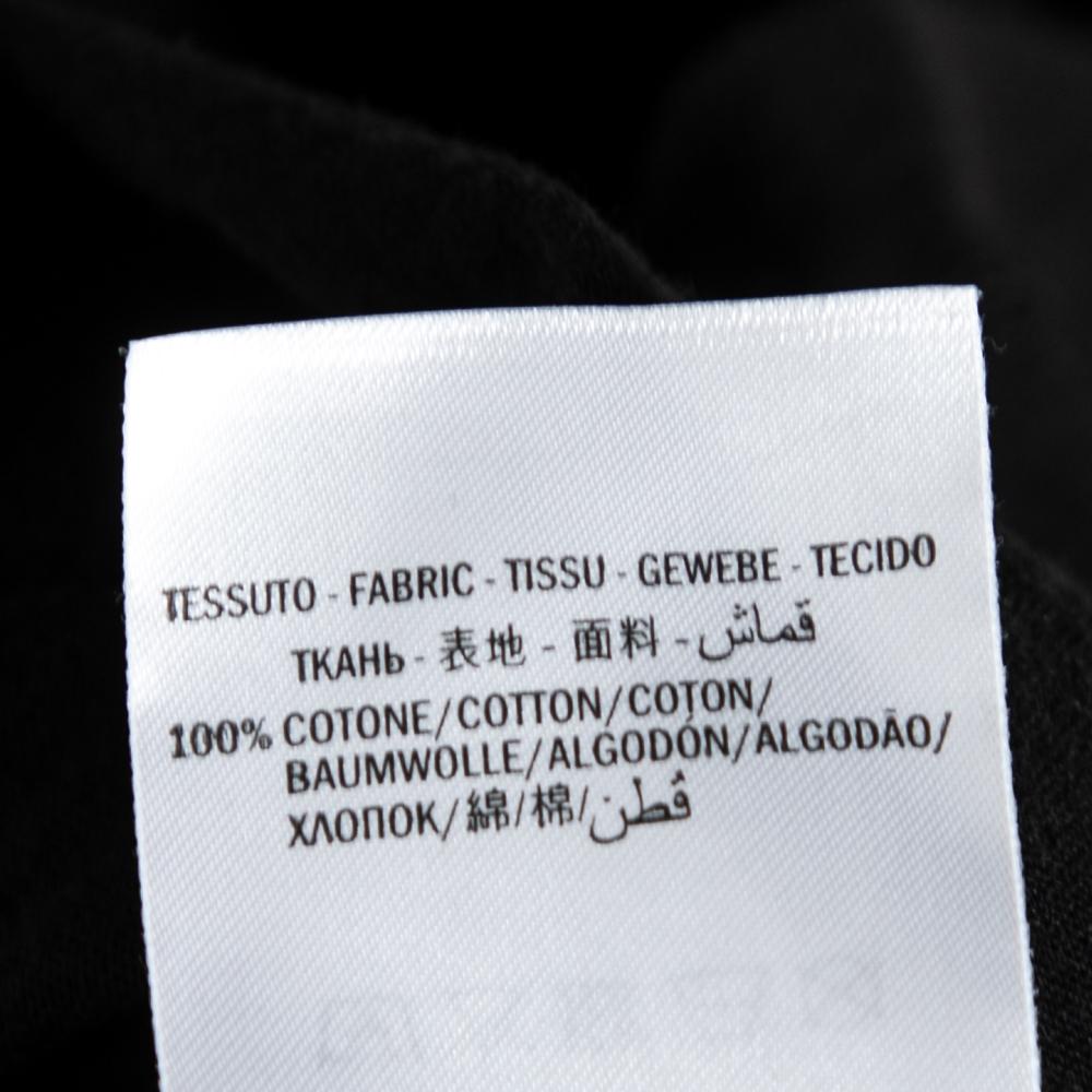 Men's Gucci Black Cotton Logo Printed Crewneck T-Shirt S