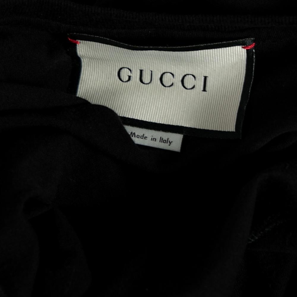 Gucci Black Cotton Logo Printed Crewneck T-Shirt S 2