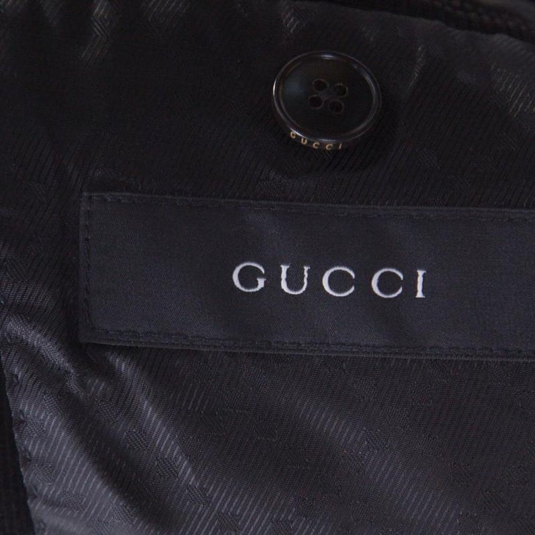 Gucci Black Cotton Patch Pocket Detail Tailored Corduroy Blazer XL For ...