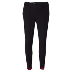 Gucci Black Cotton Web Stripe Detail Trousers S