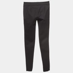 Gucci Black Cotton Zipper Detail Skinny Pants XS