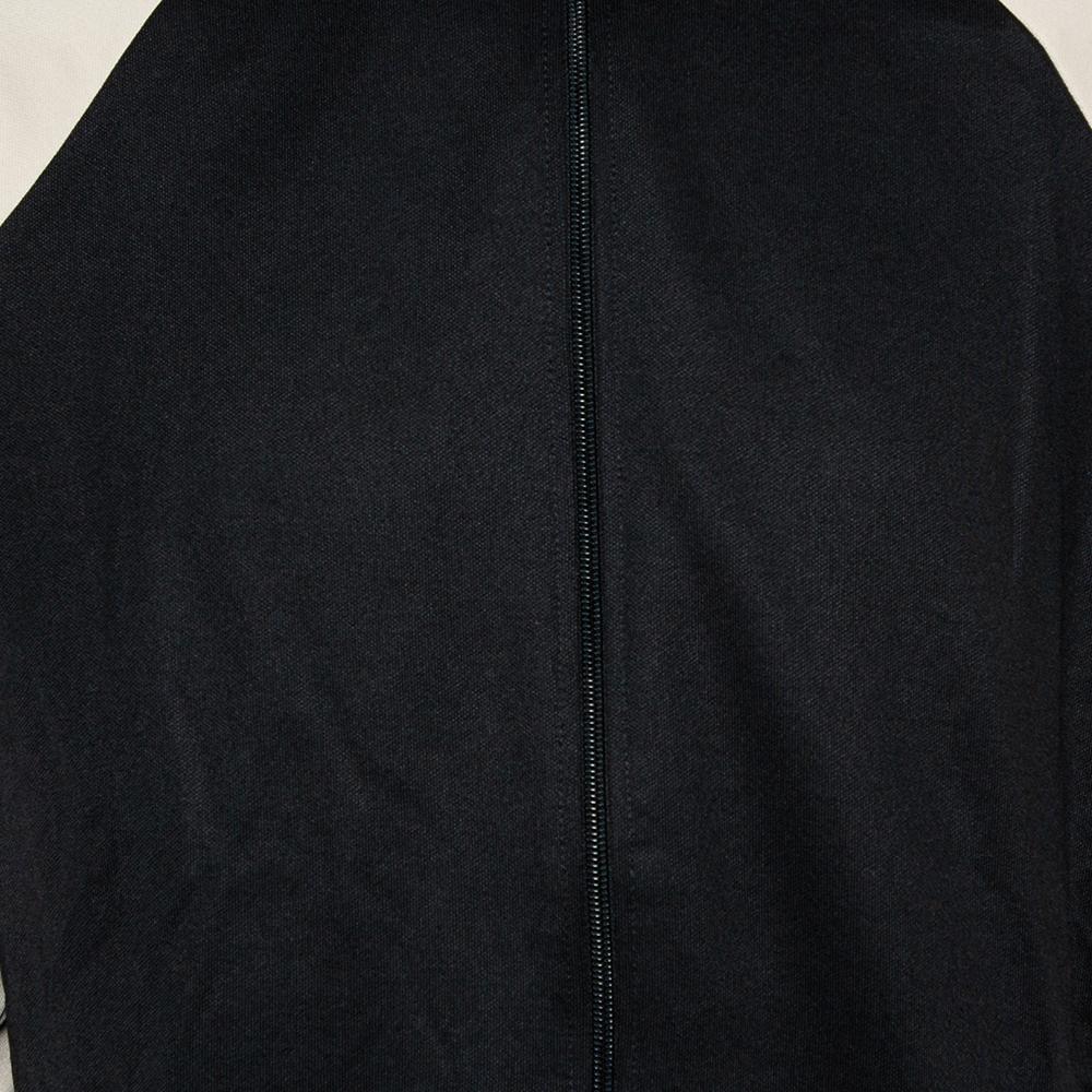 Gucci Black & Cream Jersey Shoulder Strip Detail Oversized Technical Jacket XS 3