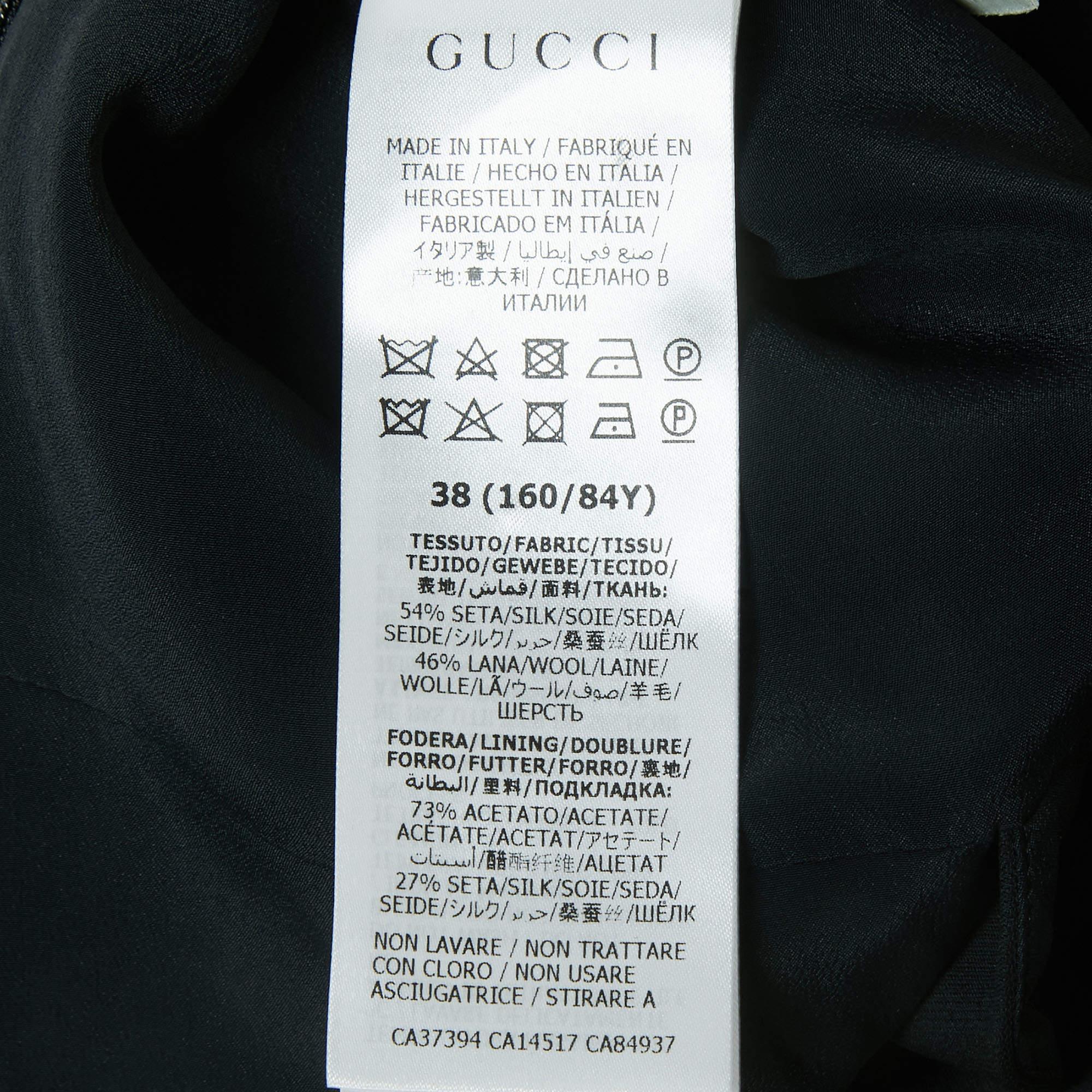 Gucci Black Crepe Criss-Cross Strap Top S 1