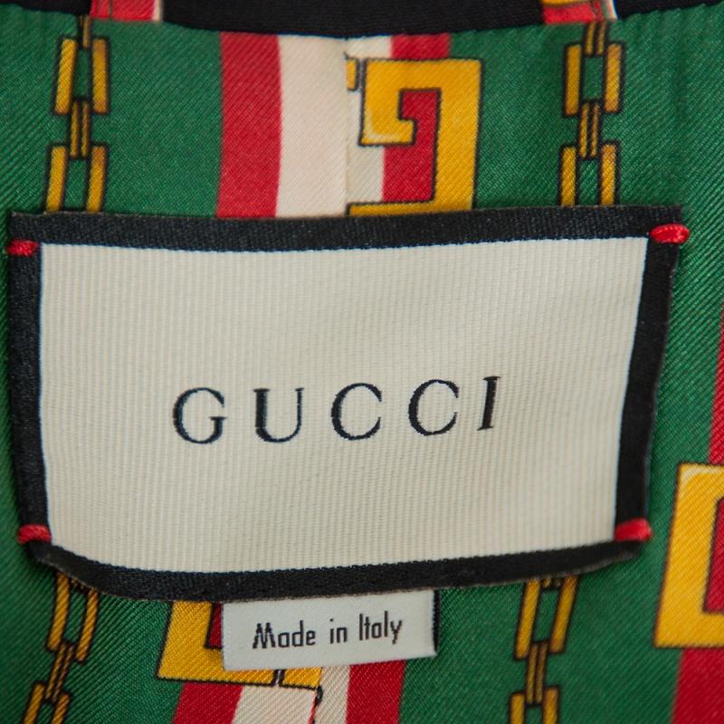 Gucci Black Crepe Trim Detail Blazer S 3