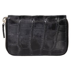 Gucci Black Crocodile Skin Cardholder Wallet